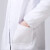 慎固 学生实验室长袖白大褂工厂车间长款工作大衣美容院白色大褂 经典薄款 XL号175码