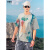 GXG国风水彩涂鸦男士短袖纯棉T恤2024夏季街头潮流半截袖体恤 白色 3XL (190-210斤)