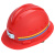 矿工帽安全帽井下煤矿可佩带头灯v型劳保防砸abs矿工帽 红色