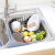 水槽沥水架洗碗池洗菜盆沥水篮304不锈钢厨房可伸缩漏水篮置物架 (V 5) V网-304(可伸缩)