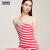 Tommy Hilfiger24新款春夏女装度假风提花织带条纹抹胸式中长连衣裙17922 红白条纹XNL XS