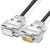 HDB15连接线VGA 3排15针数据线公对母对母 公对公线15针三排15针 公对公 (金属壳)