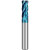 moenst65度钨钢圆鼻铣刀合金牛鼻立铣刀数控刀具蓝纳米涂层淬火用 D2R0.5*4*50L*4T标准长