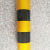 交通反光膜立柱电线杆反光贴黄黑警示斑马胶带公路护栏端头反光膜 黄色 宽5公分晶彩格50米长