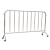 齐鲁安然 两米带轮不锈钢围栏 不锈钢栅栏 护栏 不锈钢铁马交通安全护栏商场活动护栏围栏排队隔离栏路障 长200-高120cm
