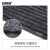 安赛瑞 双条纹PVC复合地垫 防滑蹭土垫 办公室门垫 条绒地毯脚垫 50×80cm 灰色 13711