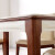 全友家居餐桌椅现代简约客餐厅家具长方形桌子120367（11.11下 【胡桃色石材台面】一桌四椅