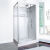 长方形整体浴室一体式钢化玻璃隔断洗澡间沐浴房卫生间 80*100白色左群 不含蒸汽