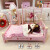 妙普乐适用于芭比娃娃的公主睡觉床幼儿园区域角柜子玩具床迷你家具全套 大号娃娃床 木制