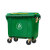 JY-C036 环卫垃圾车加厚商用户外移动手推大型垃圾箱清运车 660L特厚分类款绿色/有盖可