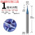 欧威斯加硬钨钢铣刀65度硬质合金涂层平底刀热处理材料专用CNC数控刀具SN9450 1.0*3*4*50*4F-650蓝