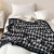 眠度毛毯夏季学生午睡毯子办公室单人小毯子法兰绒空调被午休盖腿沙发 棋盘格-灰 200x230cm（约5斤）