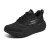 斯凯奇（Skechers）夏季女透气缓震舒适运动休闲跑步鞋 129126-BBK 全黑色 37