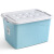 庄太太 250L蓝色 透明收纳箱玩具杂物收纳盒衣服整理盒塑料带轮ZTT-9104