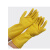 食安库 食品级纯乳胶手套 加厚耐油耐酸碱 12英寸 黄色 M码（中号） 低于10副不发货