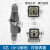 HDC-HA-003 4 5 6 8芯矩形航空插头插座公母对插热道流重载连接器  竹江 5芯(4+1接地)对接表面安装