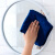 适用于家政保洁专用毛巾吸水加厚纤维擦头发速干家用厨房清洁擦玻 方巾(蓝色10条装)尺寸:38*38