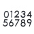 竹特 ABS塑料号码牌  100*67*10mm 数字（2） 立体门牌号码数字楼门牌楼层号提示标志牌 企业定制