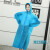 澳特踏雨 加厚EVA轻型雨衣 男女时尚雨披徒步旅游透明雨衣 束口蓝 均码