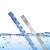 沸耐笙 FNS-32016 河流观测水位标尺宽8cm 304不锈钢0.5米反光常规蓝 1把