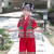荔枝贝贝三月三少数民族服装男童壮族苗族儿童中国风班服演出服幼儿园傣族 红色 160码
