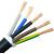 精选好货电线电缆RVV5*4平方毫米软护套塑胶芯国标三相五线五芯38 35米
