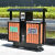 户外分类垃圾桶不锈钢环卫垃圾箱大号室外市政公园小区钢木果皮箱 钢木小方桶:
