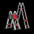 多功能升降楼梯子家用人字伸缩梯铝合金便携加厚工程折叠梯 中国红防滑款多功能2.92.9=直梯5.8米