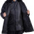 易美丽诺 LC0561 冬季保安中长款加厚棉服大衣黑色防水防寒  黑色 3XL码185cm