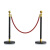 竹特 礼宾柱围栏不锈钢 （含红色麻花绳）一米线护栏杆 银行宾馆酒店机场栏杆座隔离带 2支装 （企业定制）