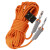 登山绳户外空调安装安全绳攀岩绳攀登装备绳索耐磨救援绳子 10.5mm30米橘套管