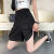 古蒂克中年妇女夏天穿的薄款五分裤速干冰丝工装短裤女夏季薄款2024休闲 黑色 L