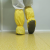 防酸碱鞋套液体实验室化学品防护靴套pvc防水防滑防滑底脚套 黄色1双 均码