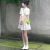 TXGX五一出游连衣裙小个子新中式白色女夏轻国风复古中裙设计感小众旗 米白色 XS