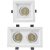 佛山照明led格栅斗胆灯单双头长方形筒射灯网格吊顶嵌入式家商用 双头2*6W暖黄