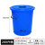 洛港 升级加厚280L 蓝带盖 装320斤水 大号加厚塑料圆桶超大容量水桶储水用食品级酿酒发酵带盖胶桶