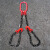 铸固 链条索具 锰钢起重吊具单腿双腿三四腿高强度吊装专用起重加粗吊装工具吊链 3吨1.5米2腿 