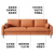 【送货上门】密可罗西科技布沙发小户型客厅双人三人现代简约免洗服装店公寓网红款 橙色 双人1.2m(送两个抱枕)