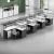 美轩戈现代简约板式职员办公桌椅组合电脑桌屏风工作位卡座财务桌 F型三人位左柜 带椅子