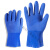 祥利恒浸塑橡胶止滑工业加厚胶皮颗粒防水工作劳保手套 蓝色磨砂807手套(3双) XL