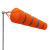 气象风向袋 一体风速风向标 牢固耐用型气象风向袋布袋油气化工企业风向测试 橙灰反光款小号 0.8米