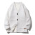 日系风纯色港风华夫格男士卫衣单排扣披风立体贴袋薄款外套男跨境 白色 M