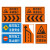 道路施工安全警示牌 铝板工程膜反光标识 前方施工注意安全交通橙色反光警示 彩钢板+常规架子 限速