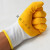 L398款黄色一把手针涤纶浸细纹防护防滑高耐磨劳保手套 一把手L398白纱黄半挂3双