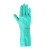安思尔（Ansell）37-145丁腈防化耐磨耐油劳保长手套绿色直戴式33cm8码12副装