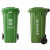 加厚塑料大容量垃圾桶商用物业户外分类带轮120l240升挂车环卫桶 100L新料加厚带轮盖红SX-ZE-100