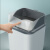 定制垃圾桶厕所卫生间厨房客厅大容量自动打包有盖带盖卧室篓 大盖 绿+灰 +60只垃圾袋