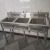 卫洋 WYD-023  商用不锈钢拖把池 工业洗物池学校用墩布池 单位食堂拖布池 加厚款 三槽 长145宽60高80