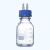 实验室补料瓶 发酵罐1/2/3/4通孔试剂加料瓶 小号中号大号 不锈钢瓶盖补液瓶 蓝盖玻璃瓶单通双通 小号500ml单通