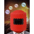 电焊面罩红钢纸焊帽子焊工防护安全头戴式焊接氩弧焊防火星防高温 白帽可视窗不翻盖(自带9号镜片+